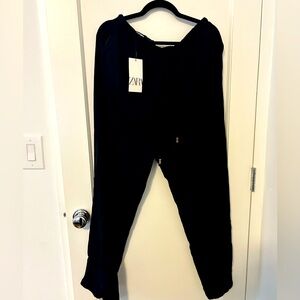 Zara wide leg crinkle pants